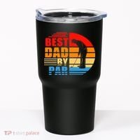 Best Dad By Par Retro Golf Sunset Tumbler thumb 0