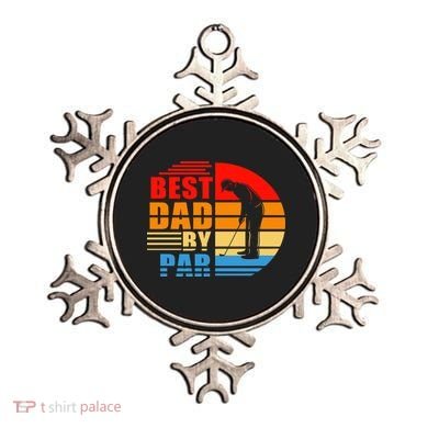 Best Dad By Par Retro Golf Sunset Ornament