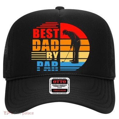 Best Dad By Par Retro Golf Sunset Hat