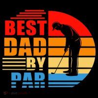 Best Dad By Par Retro Golf Sunset Toddler Hoodie thumb 2