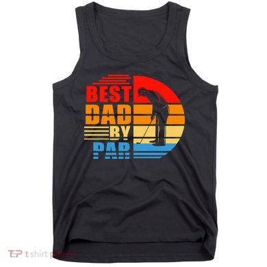 Best Dad By Par Retro Golf Sunset Tank Top