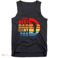 Best Dad By Par Retro Golf Sunset Tank Top thumb 0