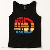 Best Dad By Par Retro Golf Sunset Tank Top thumb 2