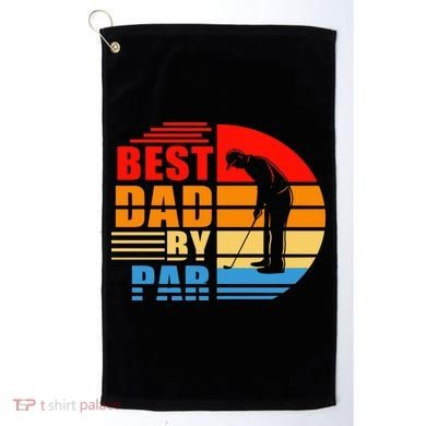 Best Dad By Par Retro Golf Sunset Golf Towel