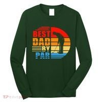 Best Dad By Par Retro Golf Sunset Long Sleeve Shirt thumb 0
