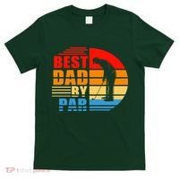 Best Dad By Par Retro Golf Sunset T-Shirt thumb 0