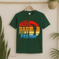 Best Dad By Par Retro Golf Sunset T-Shirt thumb 2