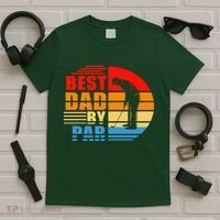Best Dad By Par Retro Golf Sunset T-Shirt thumb 5