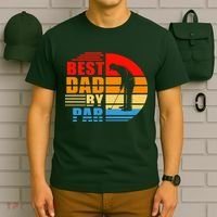 Best Dad By Par Retro Golf Sunset T-Shirt thumb 6