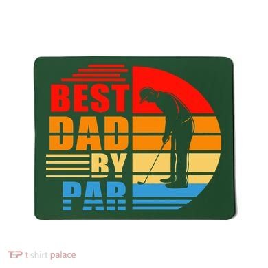 Best Dad By Par Retro Golf Sunset Mousepad