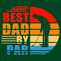 Best Dad By Par Retro Golf Sunset Visor thumb 3