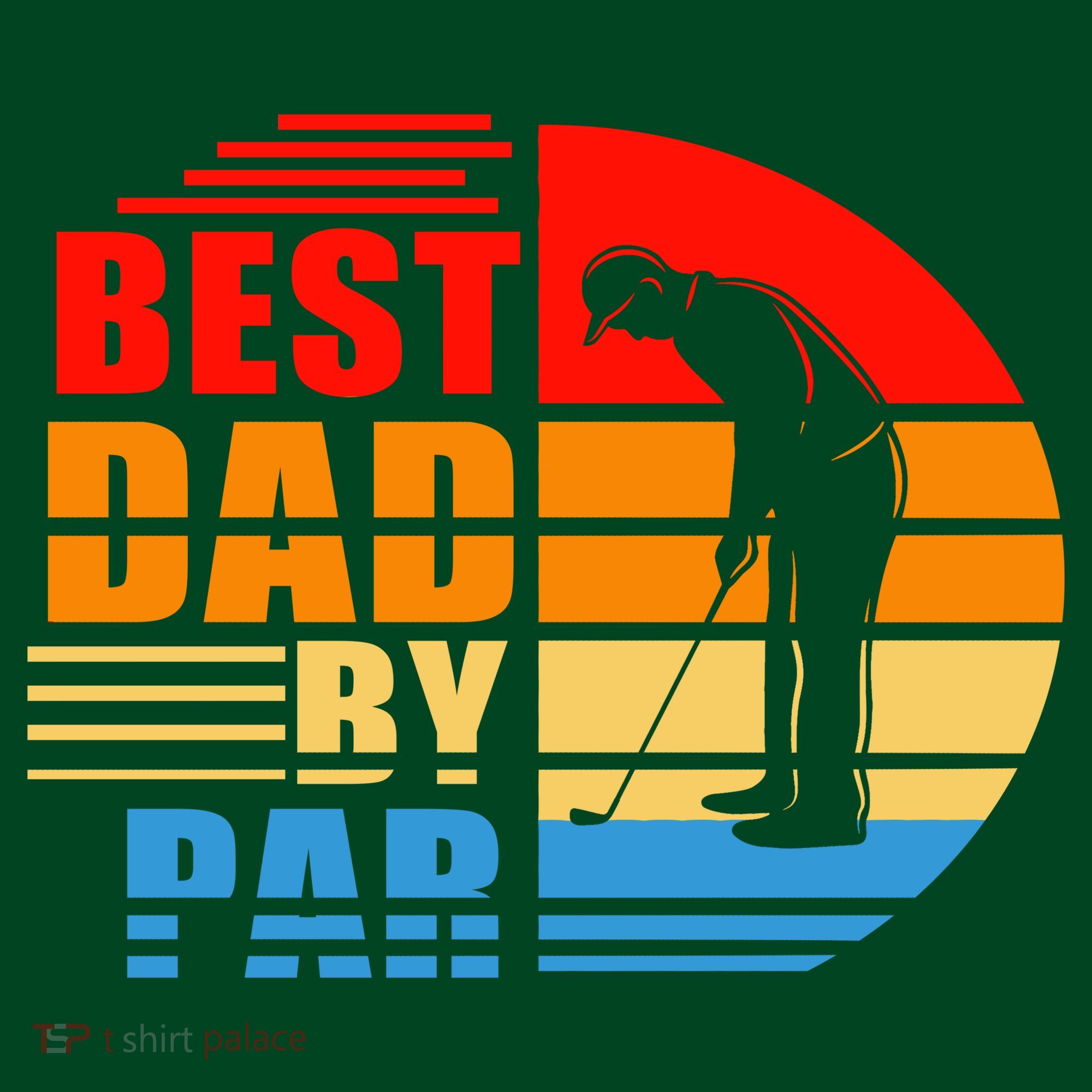 Best Dad By Par Retro Golf Sunset Visor