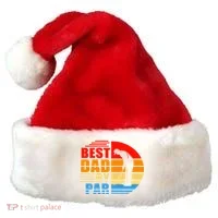 Best Dad By Par Retro Golf Sunset Santa Hat thumb 0