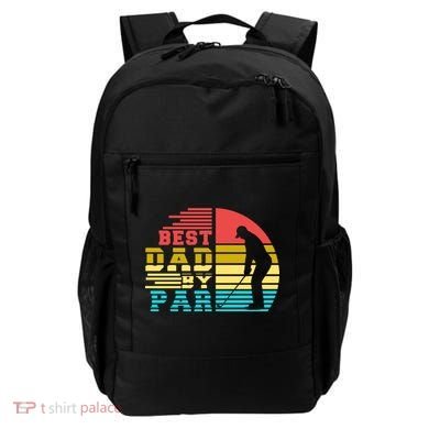 Best Dad By Par Retro Sunset Backpack