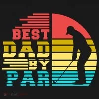 Best Dad By Par Retro Sunset Bucket Hat thumb 4