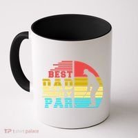 Best Dad By Par Retro Sunset Coffee Mug thumb 0