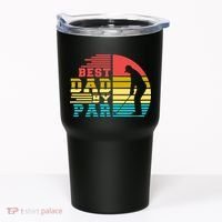 Best Dad By Par Retro Sunset Tumbler thumb 0