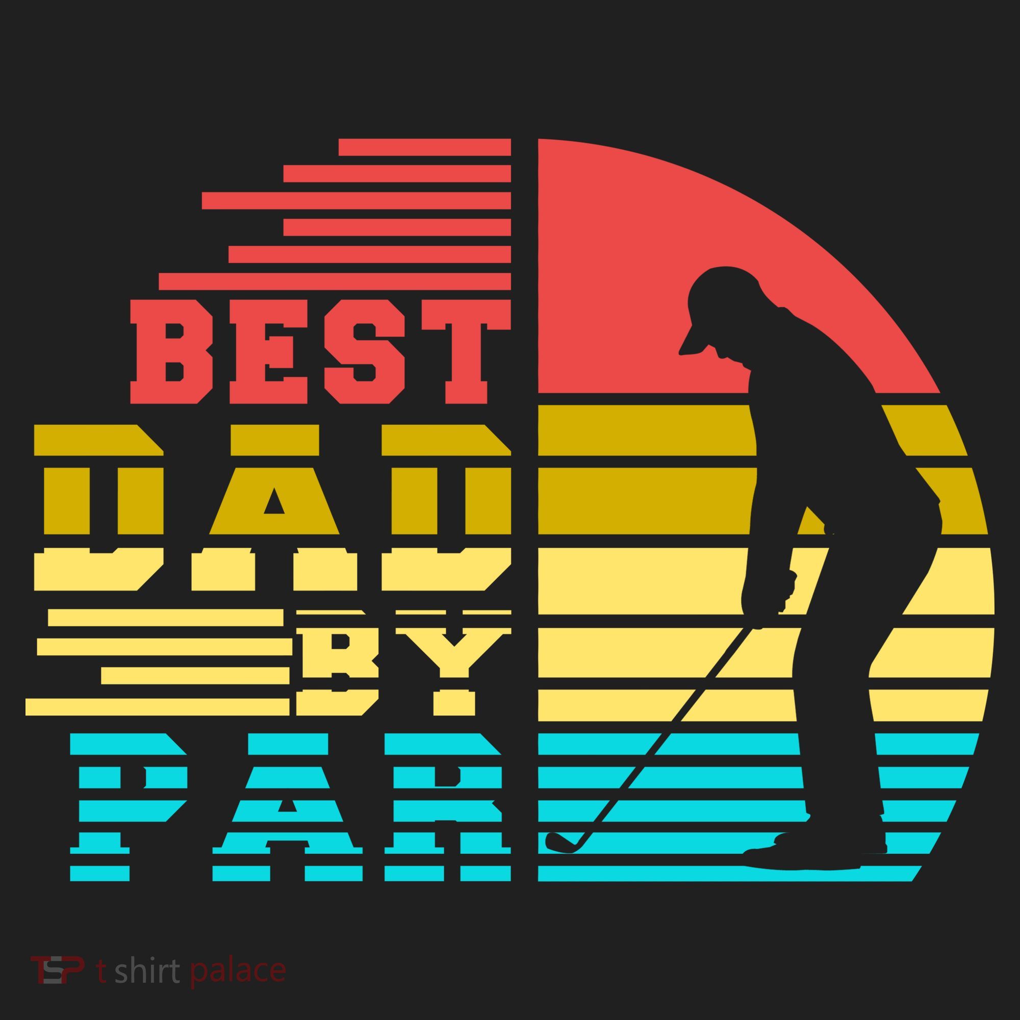 Best Dad By Par Retro Sunset Tumbler