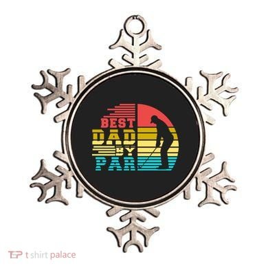 Best Dad By Par Retro Sunset Ornament