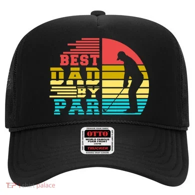 Best Dad By Par Retro Sunset Hat
