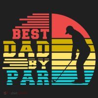 Best Dad By Par Retro Sunset Hat thumb 2