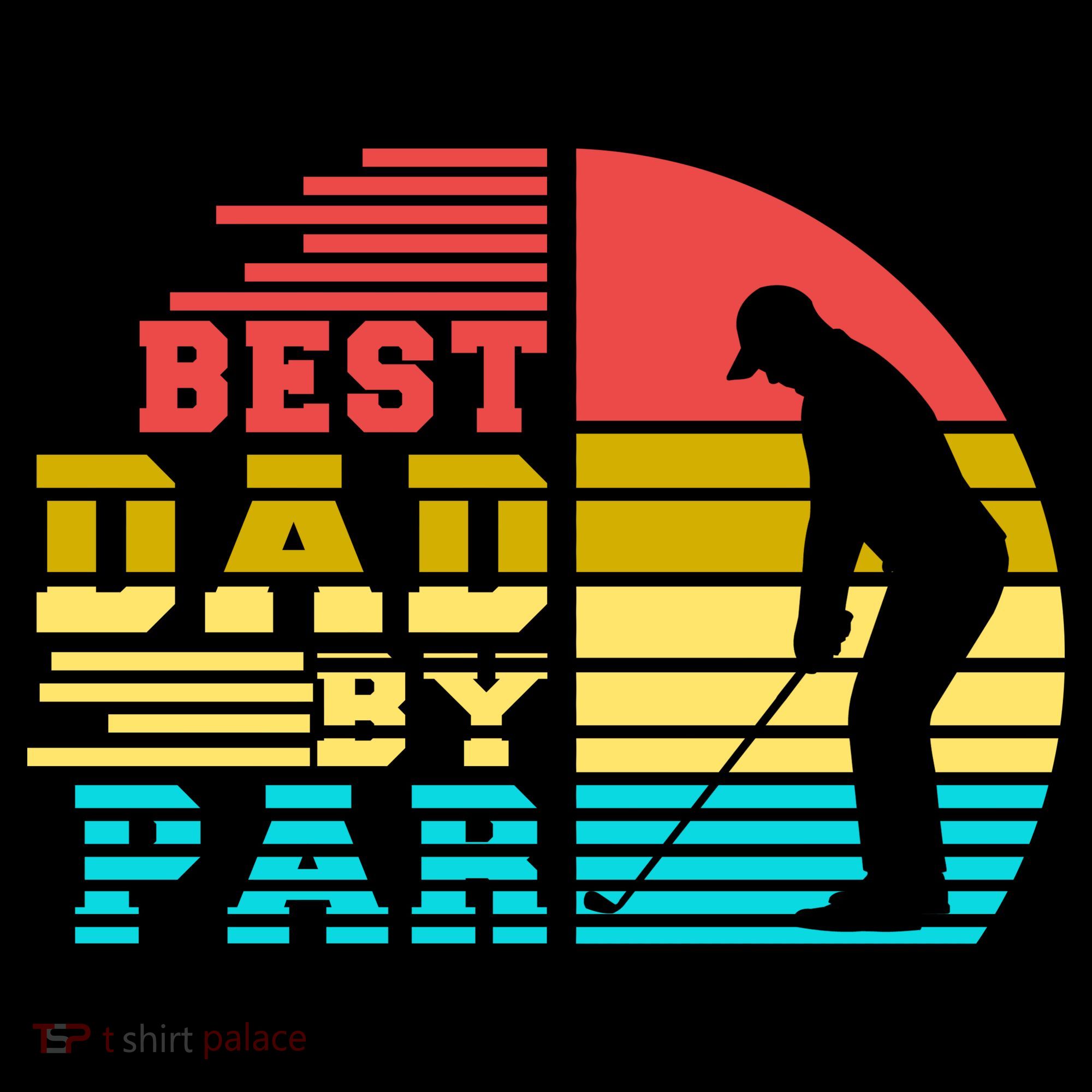 Best Dad By Par Retro Sunset Tank Top