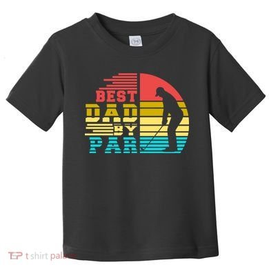 Best Dad By Par Retro Sunset Toddler T-Shirt