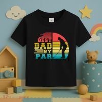 Best Dad By Par Retro Sunset Toddler T-Shirt thumb 3