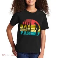 Best Dad By Par Retro Sunset Kids T-Shirt thumb 2