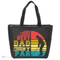 Best Dad By Par Retro Sunset Tote Bag thumb 0
