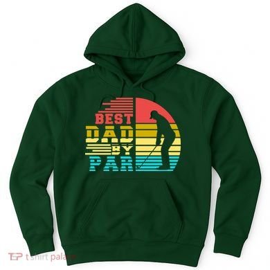 Best Dad By Par Retro Sunset Hoodie