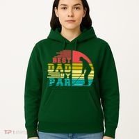 Best Dad By Par Retro Sunset Hoodie thumb 5