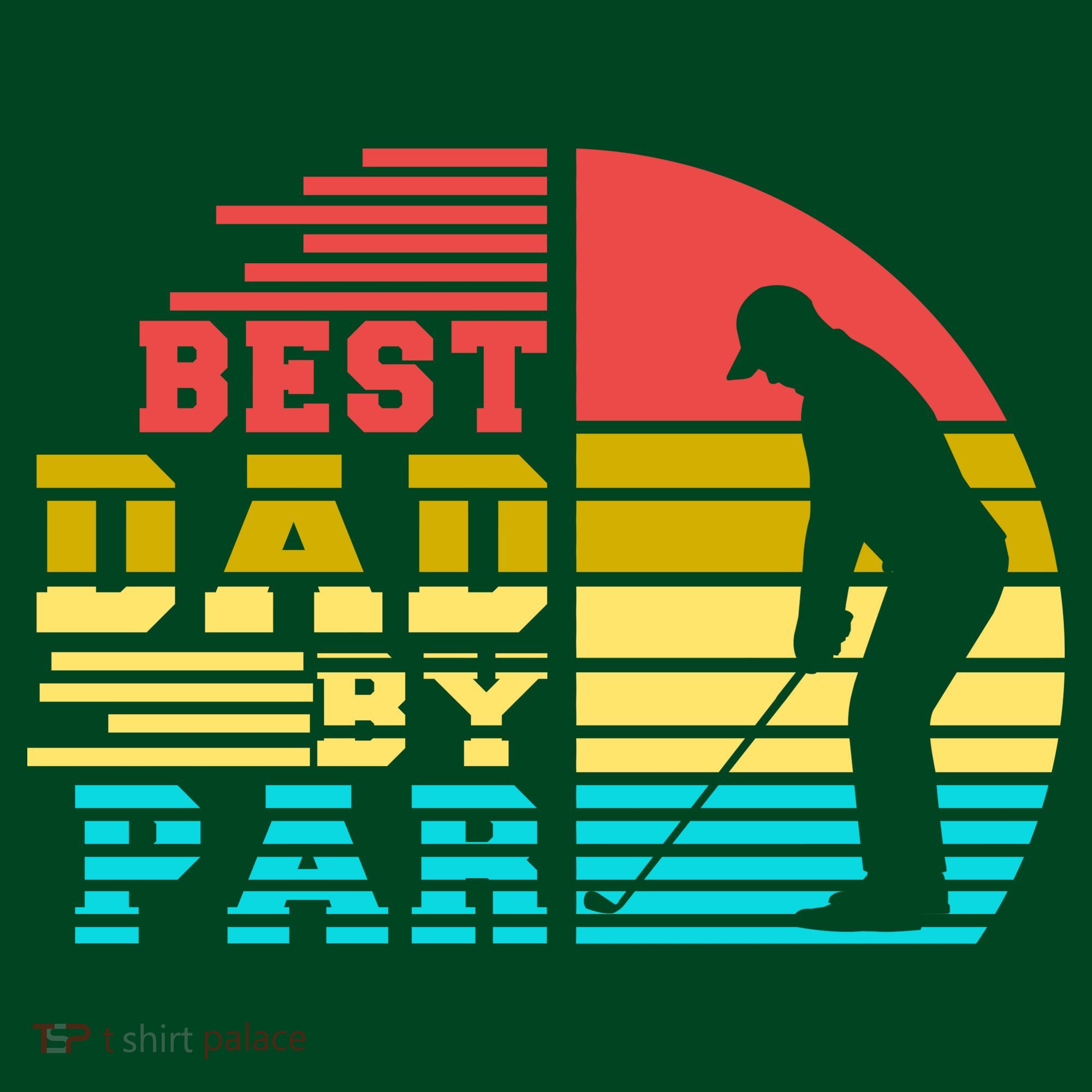 Best Dad By Par Retro Sunset Apron