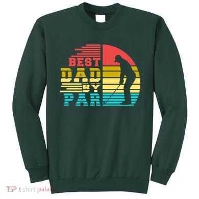 Best Dad By Par Retro Sunset Sweatshirt