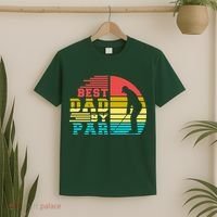 Best Dad By Par Retro Sunset T-Shirt thumb 2