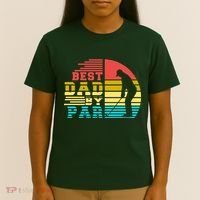 Best Dad By Par Retro Sunset T-Shirt thumb 4
