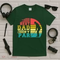 Best Dad By Par Retro Sunset T-Shirt thumb 5