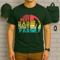 Best Dad By Par Retro Sunset T-Shirt thumb 6