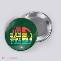Best Dad By Par Retro Sunset Button thumb 0