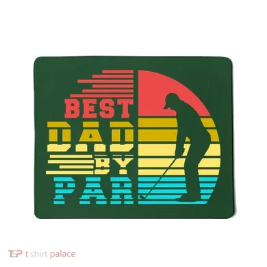 Best Dad By Par Retro Sunset Mousepad