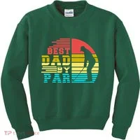 Best Dad By Par Retro Sunset Kids Sweatshirt thumb 0