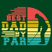 Best Dad By Par Retro Sunset Kids Sweatshirt thumb 2