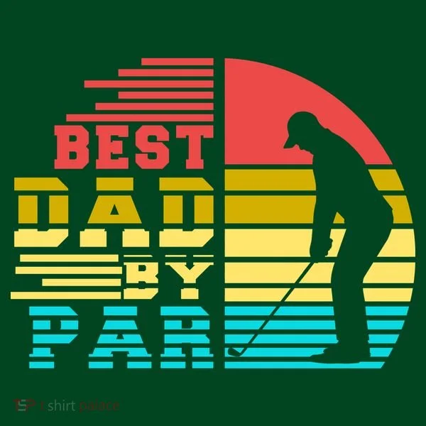 Best Dad By Par Retro Sunset Kids Sweatshirt