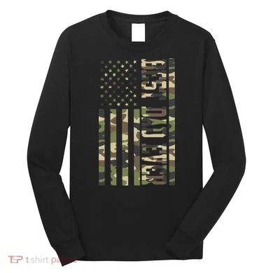 Best Dad Ever Army Flag Long Sleeve Shirt