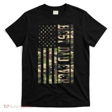 Best Dad Ever Army Flag T-Shirt