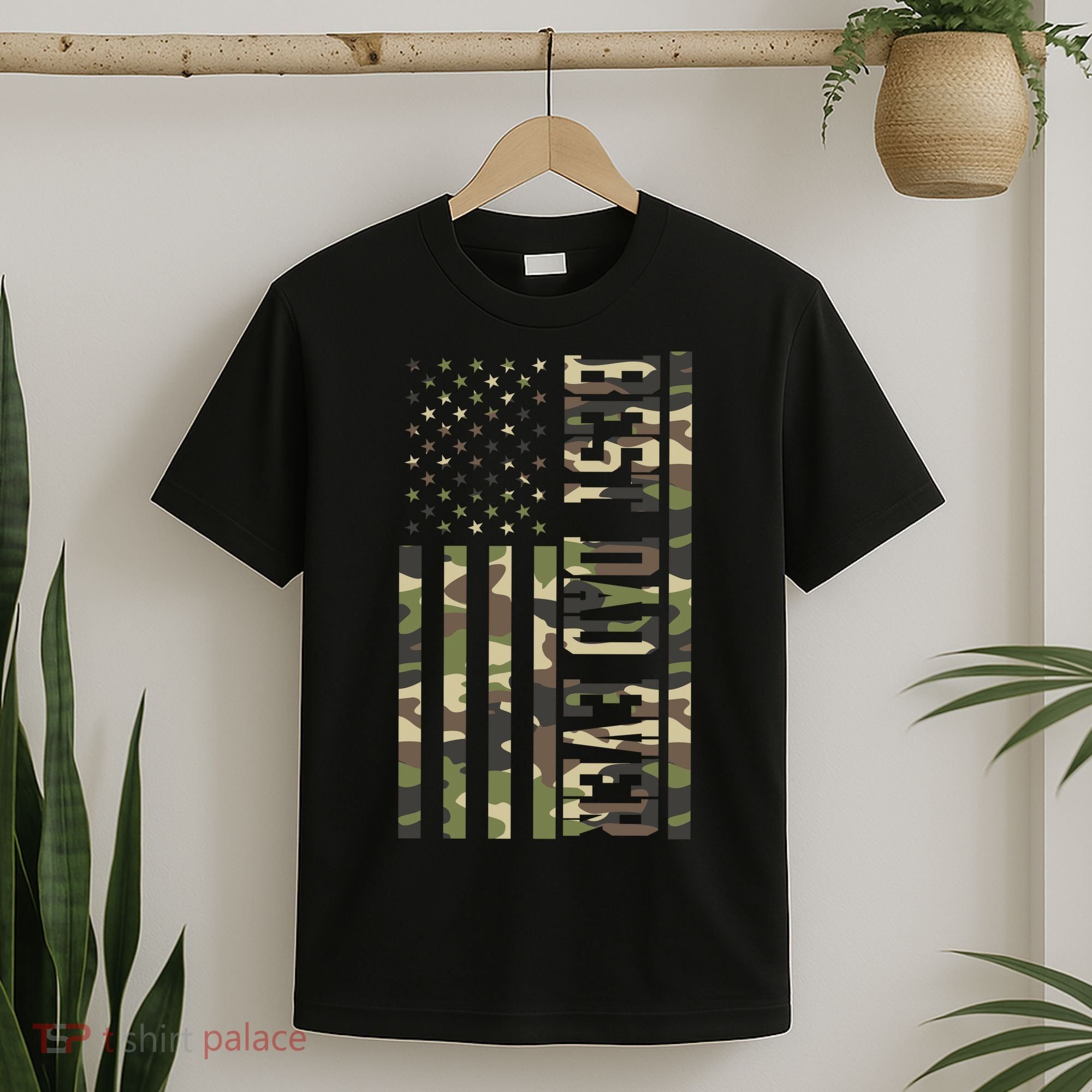 Best Dad Ever Army Flag T-Shirt