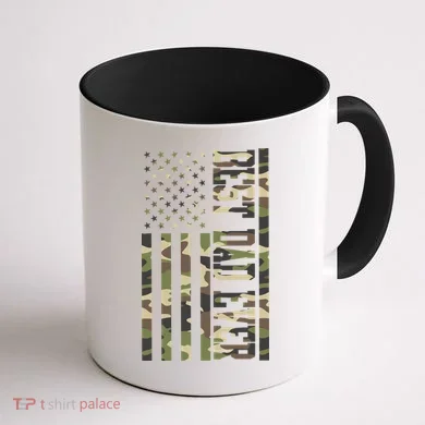 Best Dad Ever Army Flag Coffee Mug back