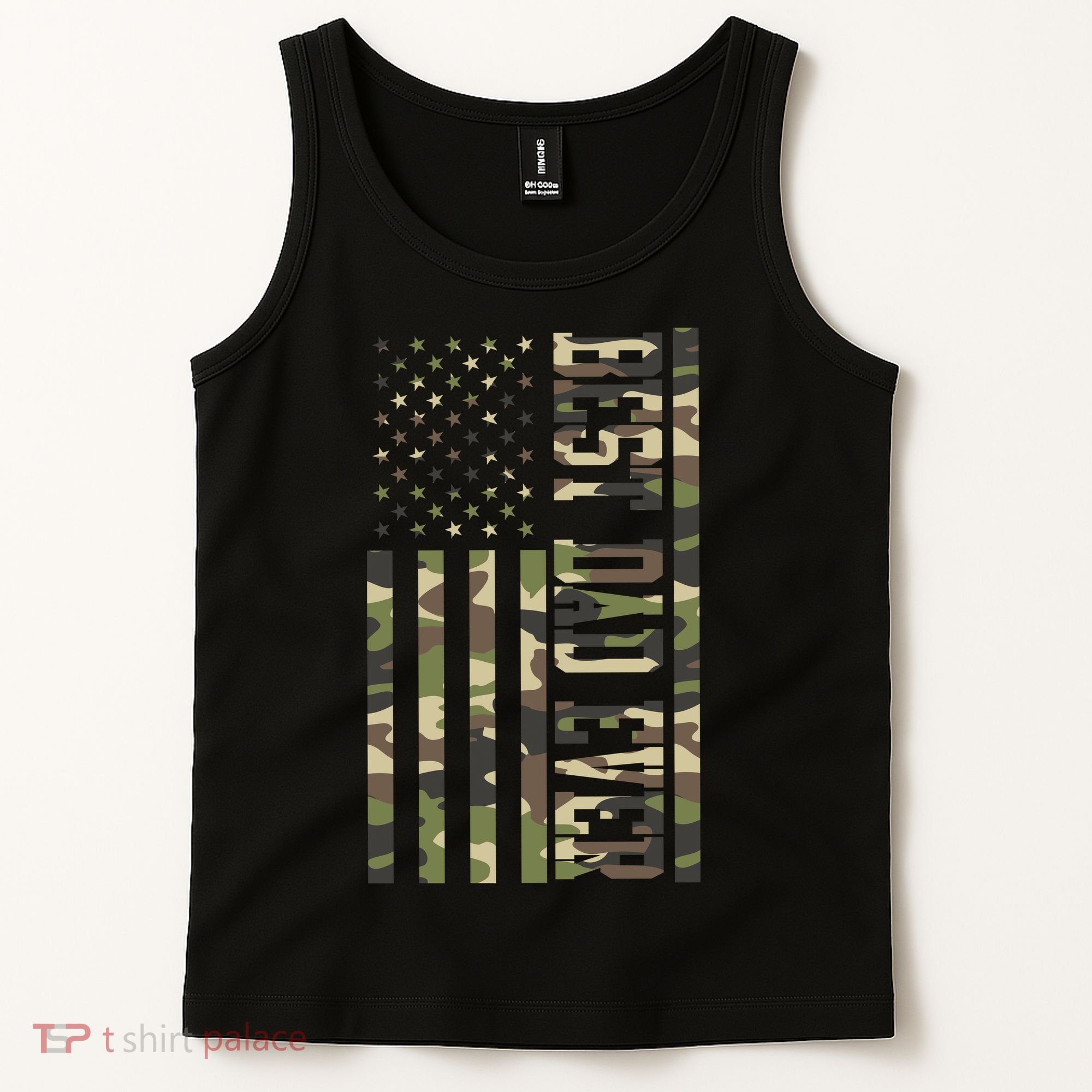 Best Dad Ever Army Flag Tank Top