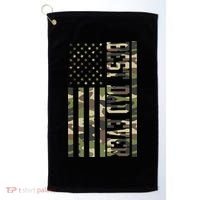 Best Dad Ever Army Flag Golf Towel thumb 0