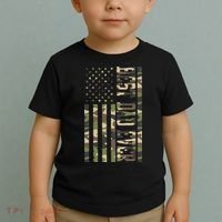 Best Dad Ever Army Flag Toddler T-Shirt thumb 2